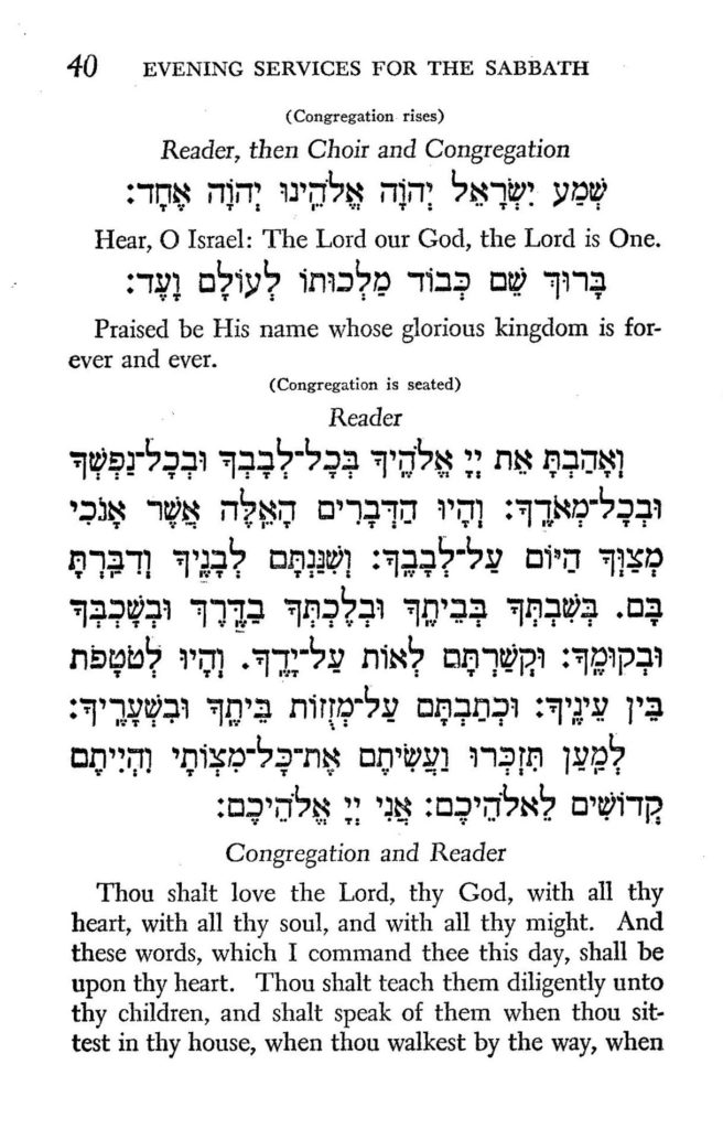 Evening Shabbat Service & Festival Prayers - p. 40