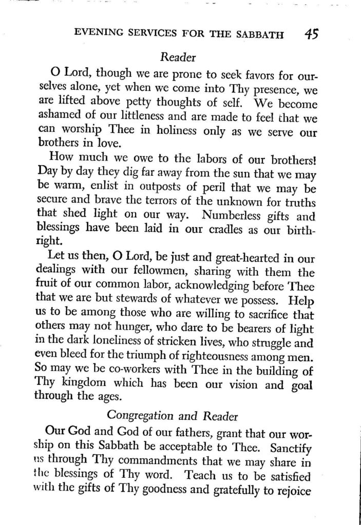 Evening Shabbat Service & Festival Prayers - p. 45